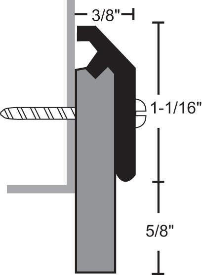 NGP 202N Aluminum Neoprene Door Sweep