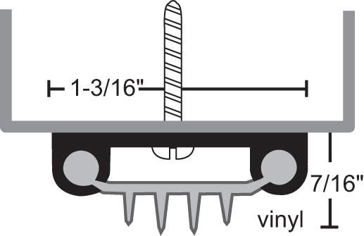 NGP 312V Aluminum Finned Vinyl Door Shoe
