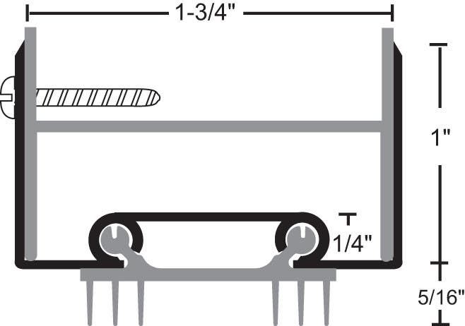 NGP 35ET6 Aluminum Thermoplastic Door Shoe