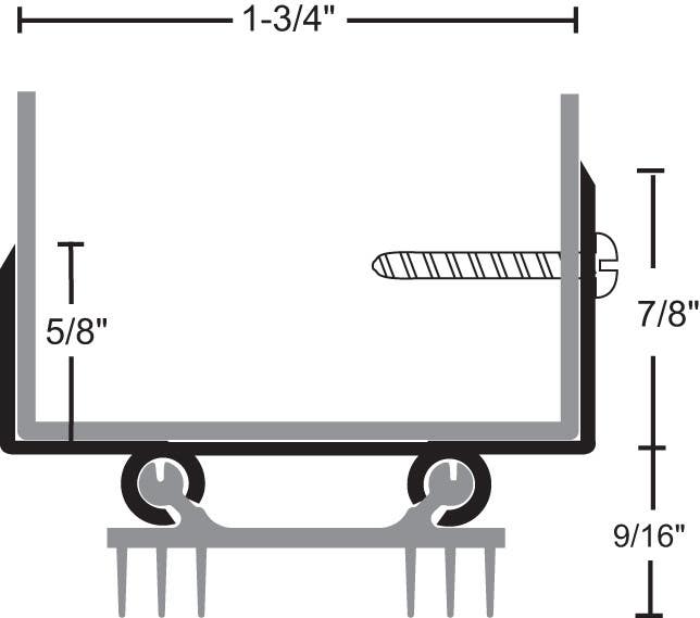 NGP 36ET6 Aluminum Thermoplastic Door Shoe
