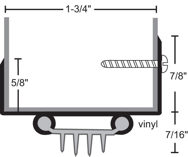 NGP 36EV Aluminum Finned Vinyl Door Shoe
