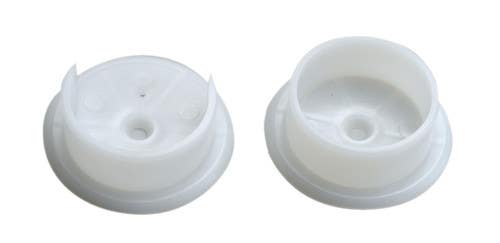 Pamex DD06-40WC White Plastic Pole Socket Set (1-3/8")