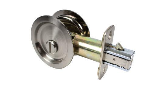 Pamex PF2 Round Sliding Door Locks, 2-3/8" Backset Standard