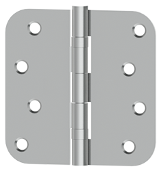 Pamex HR44 4" x 4" Residential Grade Hinge, 5/8" Radius, Plain Bearings, Removable Pin