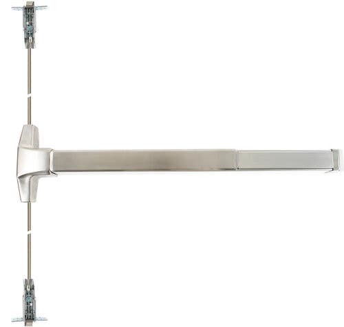 Pamex EF9120 Narrow Stile Exit Device, Fire Rated Concealed Less Bottom Vertical Rod w/ LBR