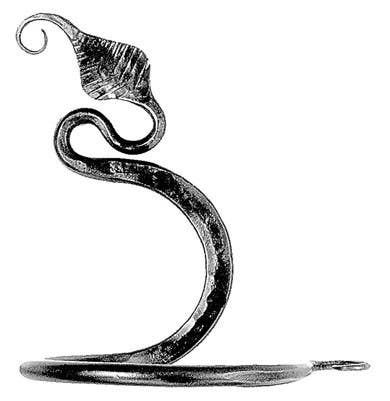 Acorn LBDBP Forged Leaf Black Towel Ring