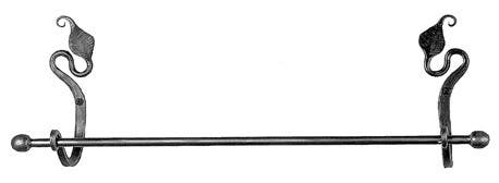 Acorn LBEBP Forged Leaf 16" Fancy Towel Bar