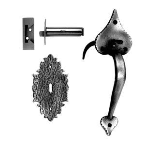Acorn RULBI Cast Heart Handle Drop Latch Set for Predrilled Door
