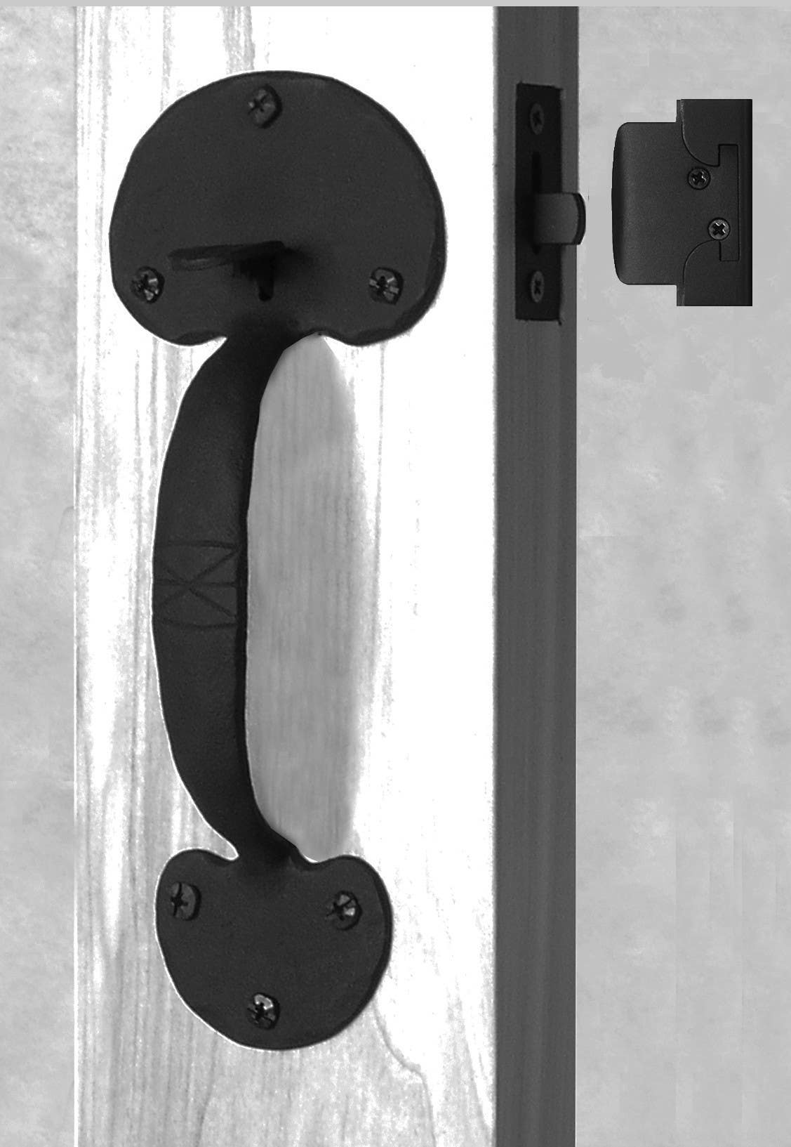 Acorn RUTBI Cast Bean Double Handle Drop Latch Set