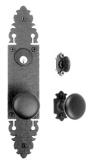 Acorn WUGBI Escutcheon w/ Double Knob Mortise Lockset