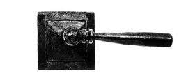Acorn IULBD Iron Art Lever with Square Rose Dummy