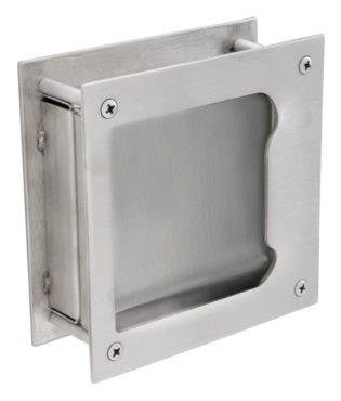 Burns Manufacturing 460BB Flush Pull 5"×5" ADA-Back to Back w/ Sleeves