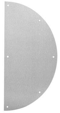 Burns Manufacturing 59 Half Moon Shaped Decorative Wrought Push Plate, .050 Thick