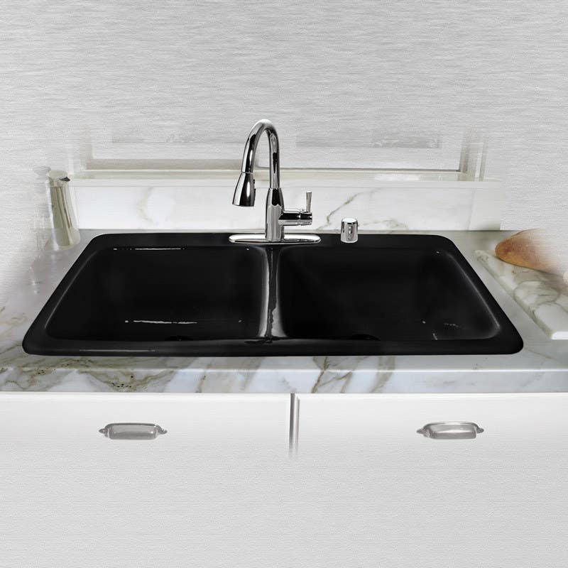 Ceco 743 Self Rimming Kitchen Sink, 43"x22"x10", Double Bowl