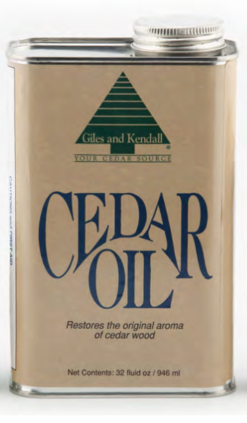 Cedarsafe Giles & Kendall Oil, Steam Distilled from 100% Aromatic Cedar Wood, Net Content 32 fluid oz / 946 ml