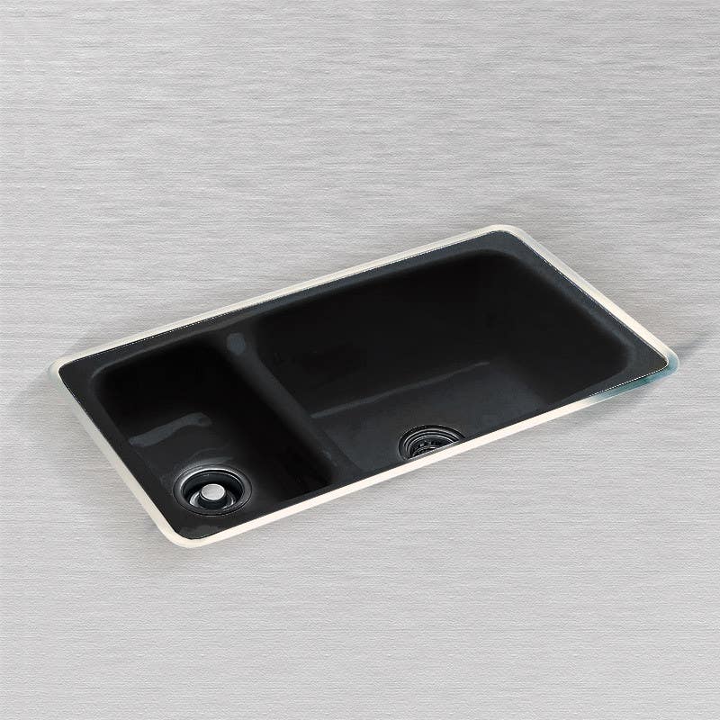 Ceco 732-UM Hi-Low Undercounter Mount Kitchen Sink, 32"x18"x9", High-Low Double Bowl