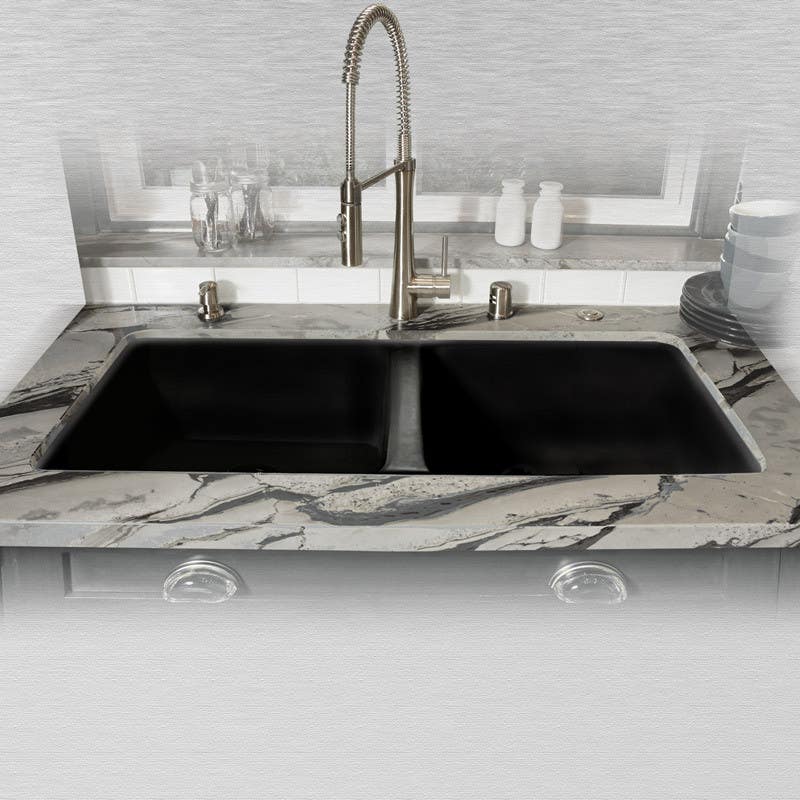 Ceco 744-UM Double Bowl Kitchen Sink, Undermount 43"x19.5"x10"