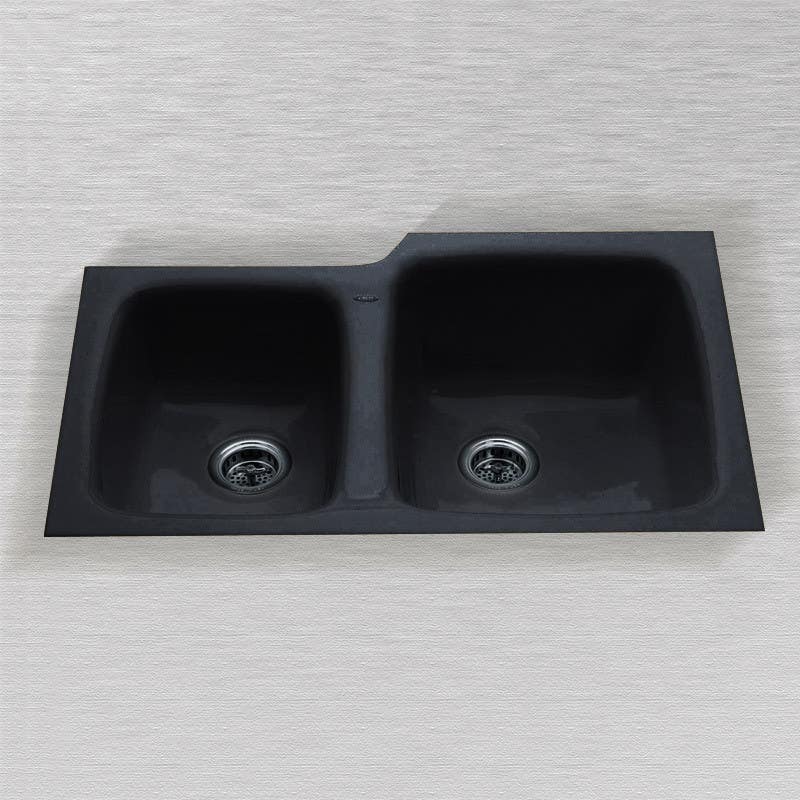 Ceco 788-UM Undercounter Mount Kitchen Sink, 33"x22"x10", High-Low Double Bowl