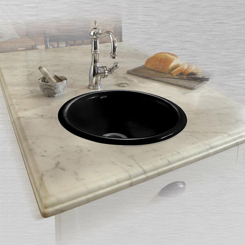 Ceco 717 18" Round Self Rimming Vegetable or Bar Sink, Self Rimming