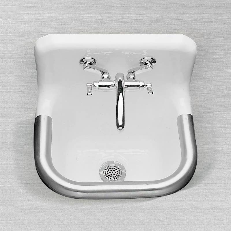 Ceco 86 Enameled Cast Iron Wall Hung Service Sink, Finish - White