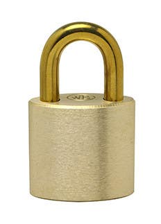 Ranger Lock RLBR Brass Shackle, Solid Brass Padlock