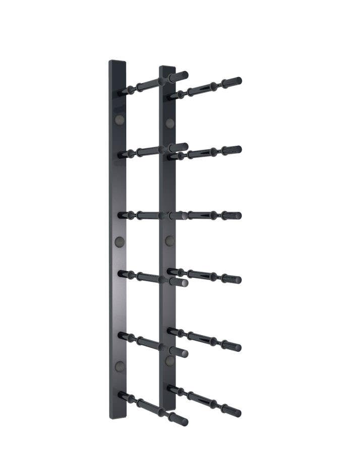 Ultra Wine Racks 2 Ft HZ Wall Rails Wine Rack, Satin Black