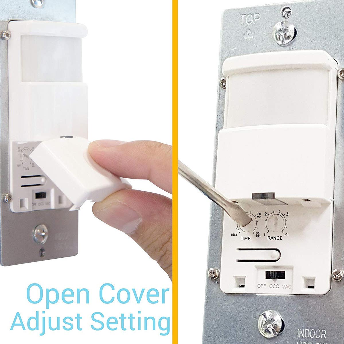 Topgreener TDOS5-W, In-Wall PIR Occupancy/Vacancy Motion Sensor Switch, Neutral Wire Required - White