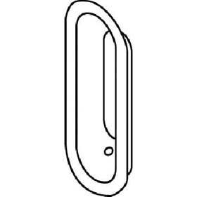 Trimco 248 Flush Pull, 1-1/2" x 4"