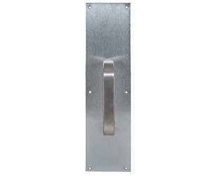 Trimco 1014 Series Half-Round Pull Plate, 4" x 16"