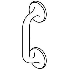 Trimco 1102 Series Cast Pull, Thru-bolt Mount