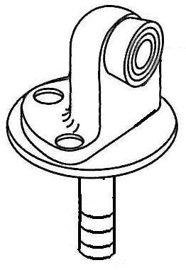 Trimco 1214CK x 1268CK Floor Stop & Anchor Plate, 2-1/4" High with Torx Screws