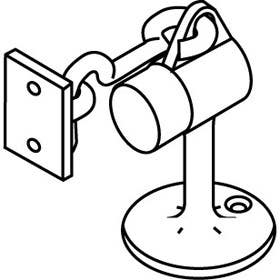 Trimco 1224-5 Floor Stop & Holder 5", Combo Pack