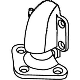 Trimco 1261 Floor Stop & Holder