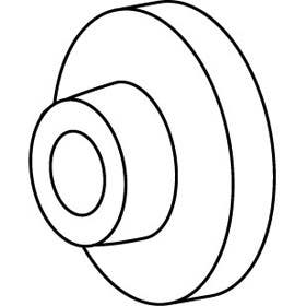 Trimco 1270 Series Wall Bumper, Concave, Combo Pack