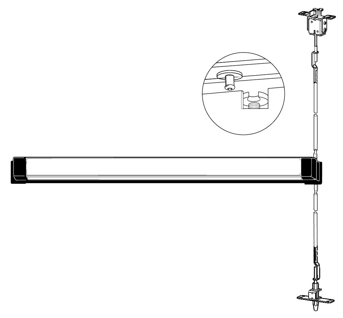 Adams Rite 3600, 8500 Series Metal Door Concealed Vertical Rod Exit Device
