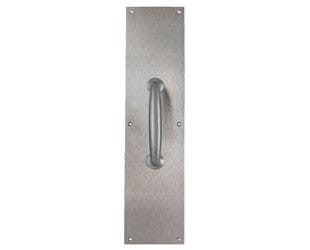 Trimco 1802-4 4" x 16" Heavy Duty 1/8" Thick Pull Plate, 1" x 3/8" Bar Pull