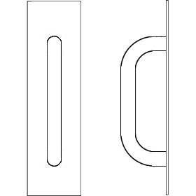 Trimco 7140/7140S FOCAL 3" x 12" Plate, 3/4" Diameter Pull