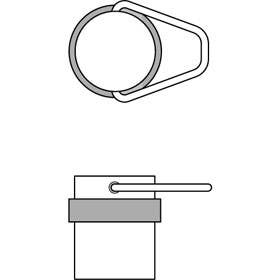 Trimco 7285 FOCAL Floor Stop & Holder, With Bail & Hook, 1-3/4" Diameter