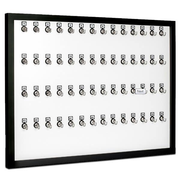 KeyStand 56MNF Framed Bolted Metal Hook with Number Plate and Hidden Hangers for Executive Office