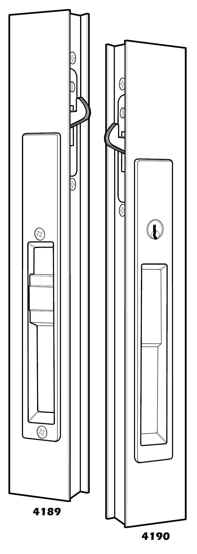 Adams Rite 4189/4190 Flush Locksets (Including Deadlock)