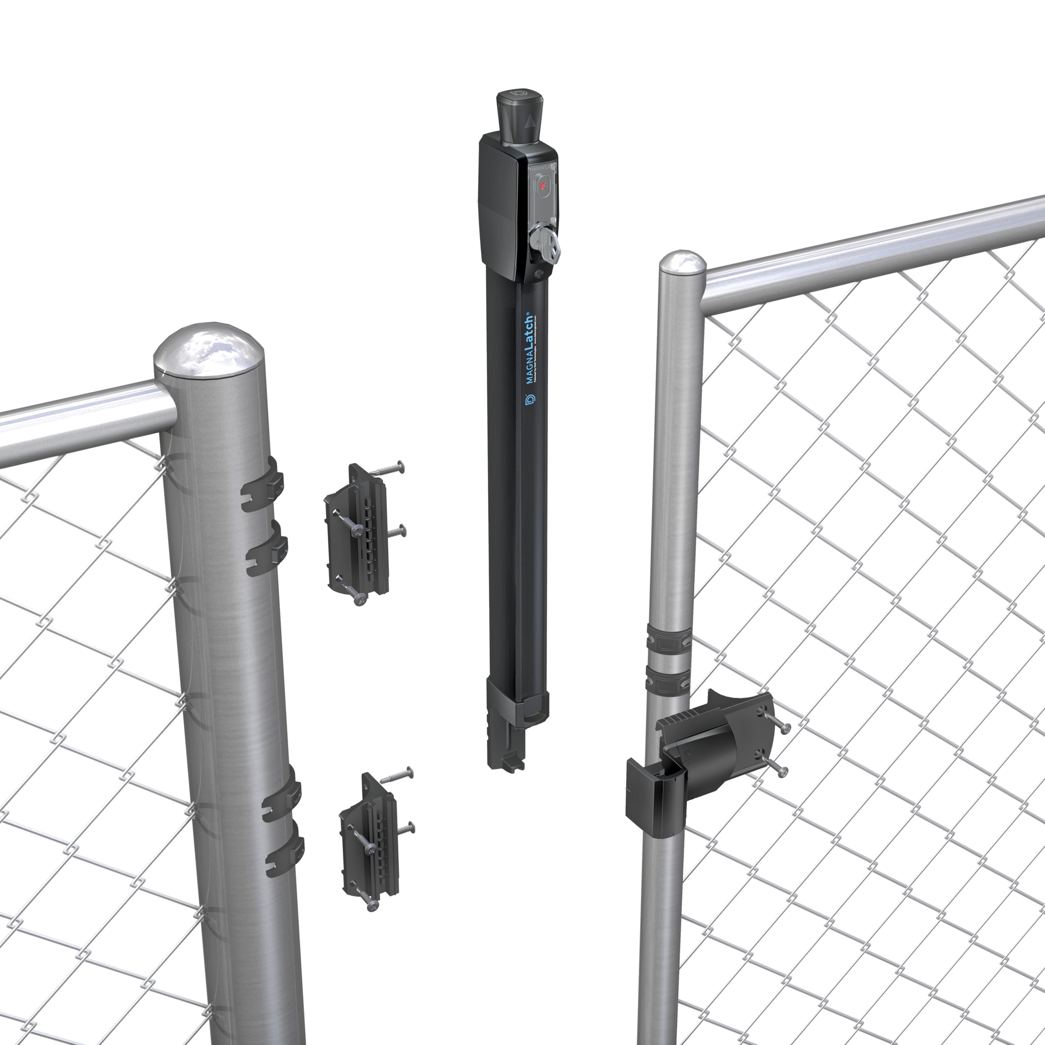 D&D ML3RPK MagnaLatch Round Post Adapter Kit, Finish-Black