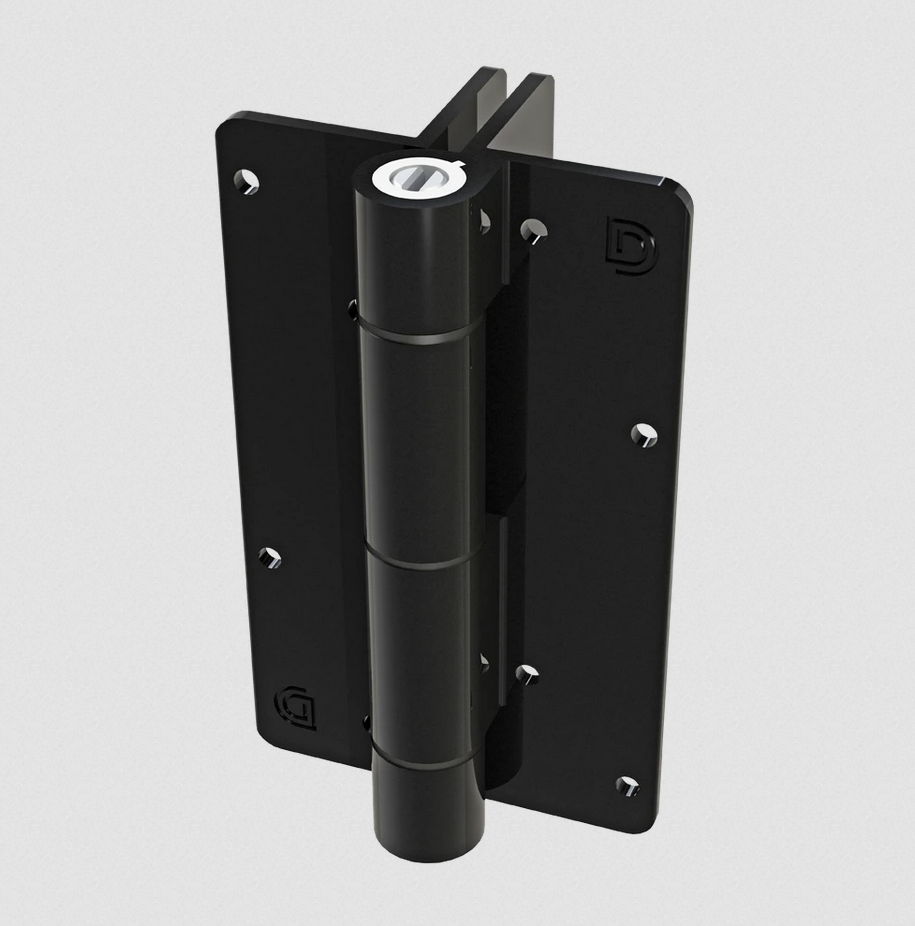 D&D KF3 KwikFit Aluminum, Self-Closing Gate Hinge w/ Screw (Pair)
