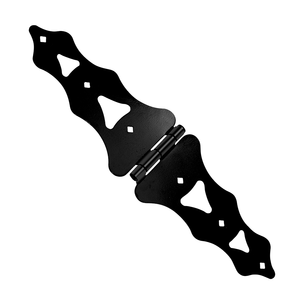 D&D 310005 Wood Hardware 10" Strap Hinge Heavy Duty Traditional, Finish-Black