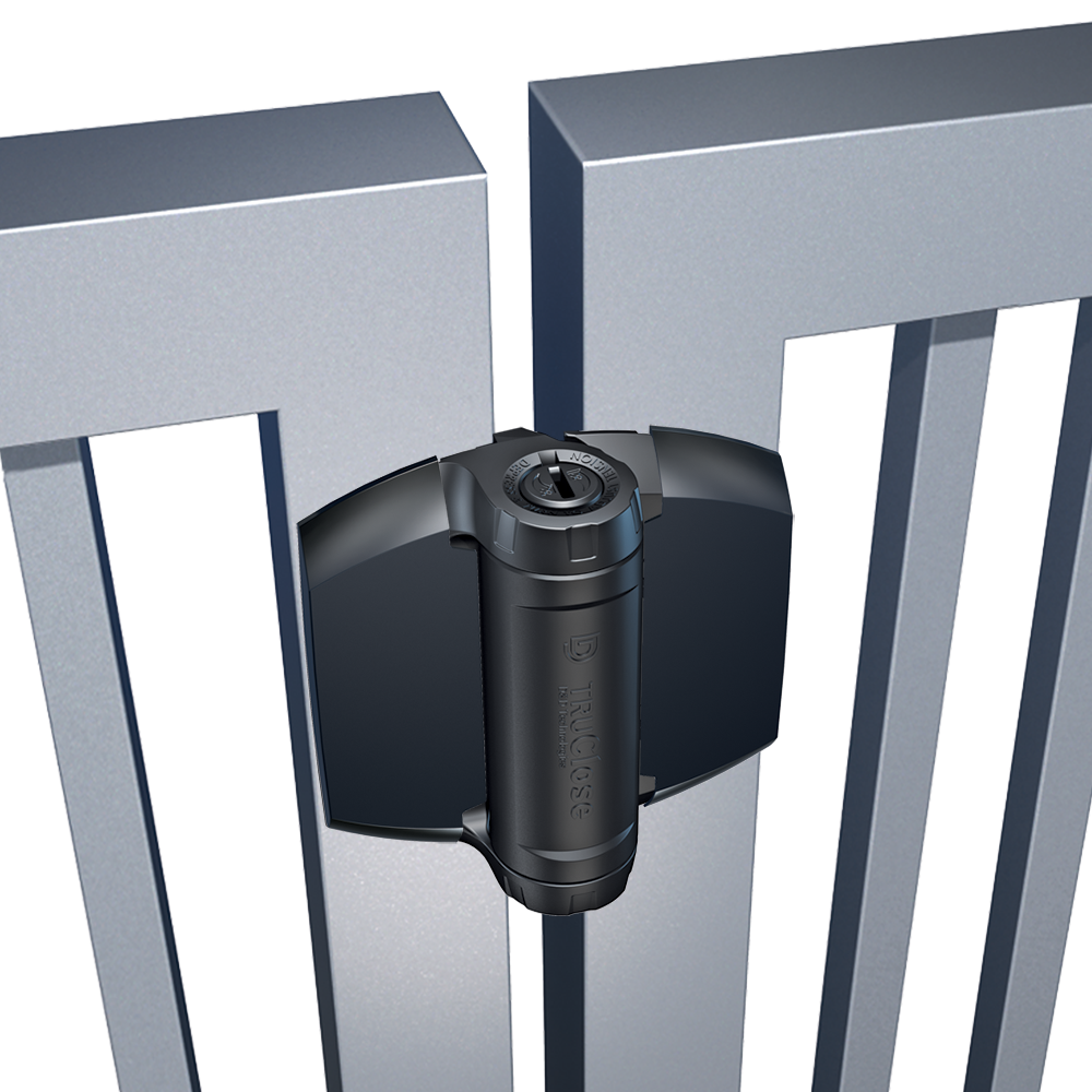 D&D TCHD2 TruClose Heavy Duty Adjustable, Self-Closing Hinge For Wood & Vinyl Gates,Finish-Black (Pair)