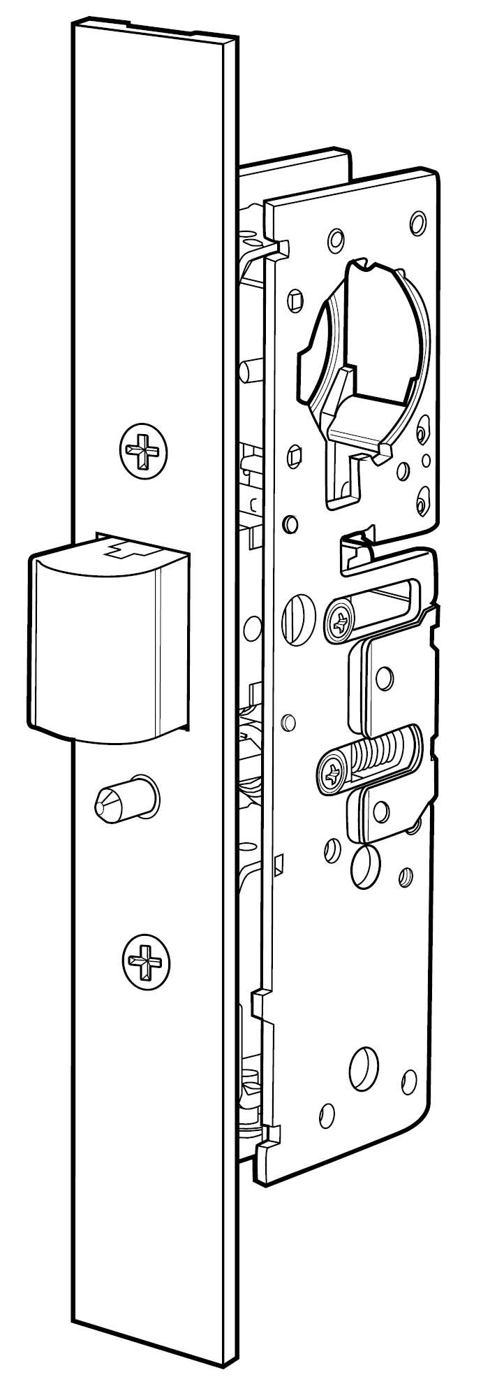 Adams Rite 4920AN ANSI Size Heavy Duty Deadlatch for Wood or Hollow Metal Door