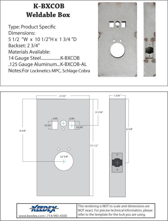 Keedex K-BXCOB Box For Schlage Cobra