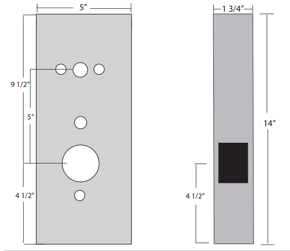 Keedex K-BXCYLD 14" Cyl Box DormaKaba 79RT, 79B, 760, 770