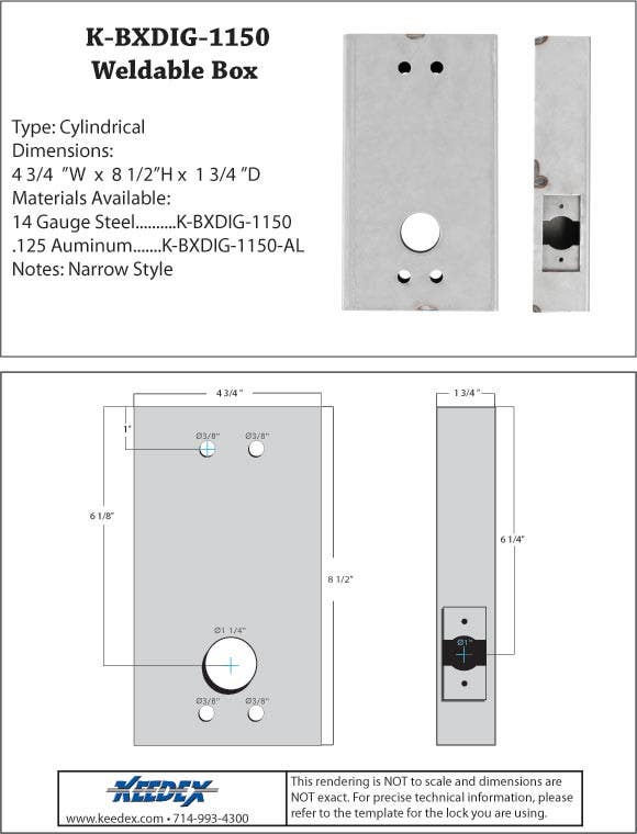 Keedex K-BXDIG Weldable Gate Box Digital