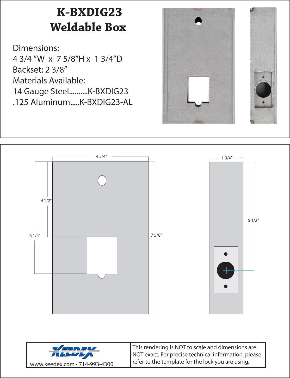 Keedex K-BXDIG23 Box CodeLocks 410/415 Digital Sys. 2210. 2230, 2330 & 3235