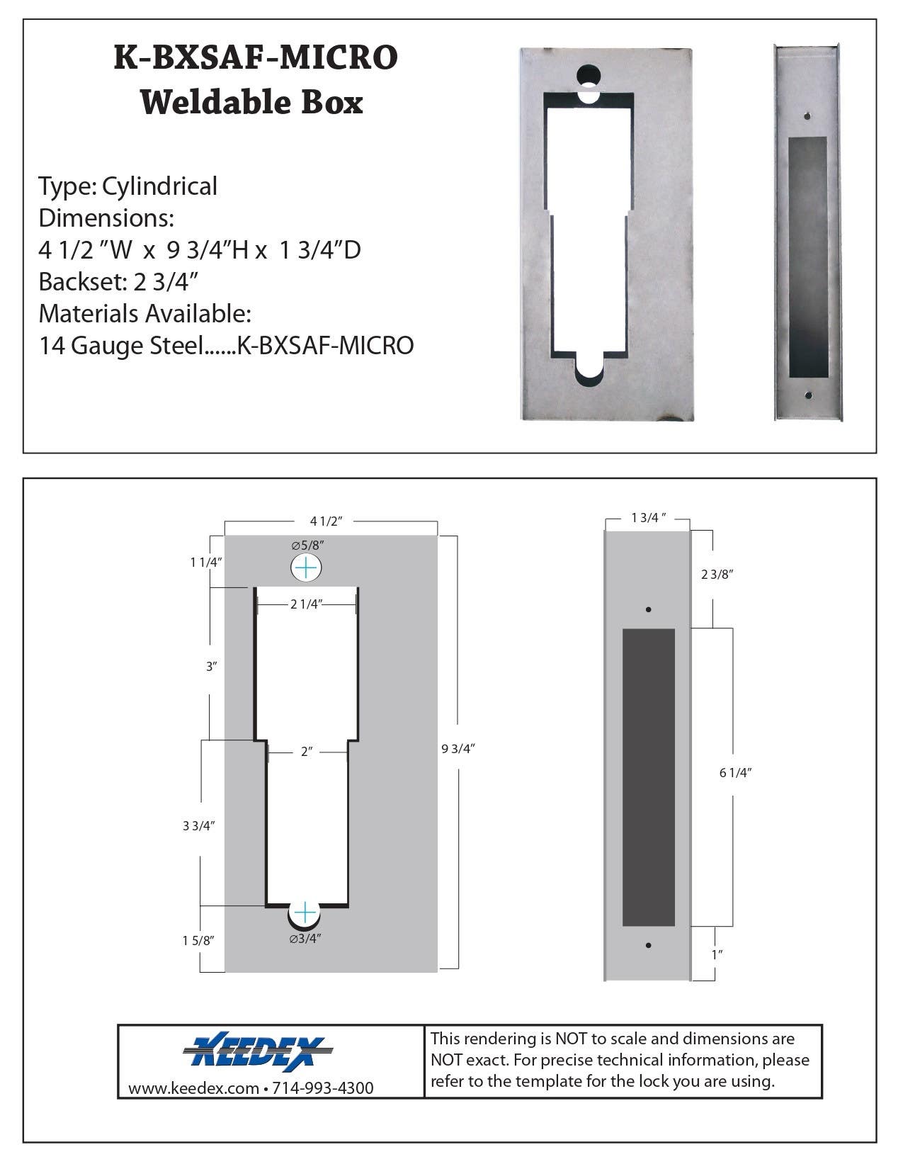 Keedex K-BXSAF-MICRO Lock Box - Computerized Security Systems - Micro Card Mortise